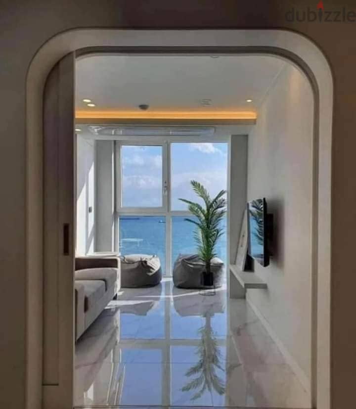 Chalet with roof for sale in Cali Coast North Coast in Ras El Hekma Bay with a distinctive sea view with 10% down payment and facilities over 8 years 1