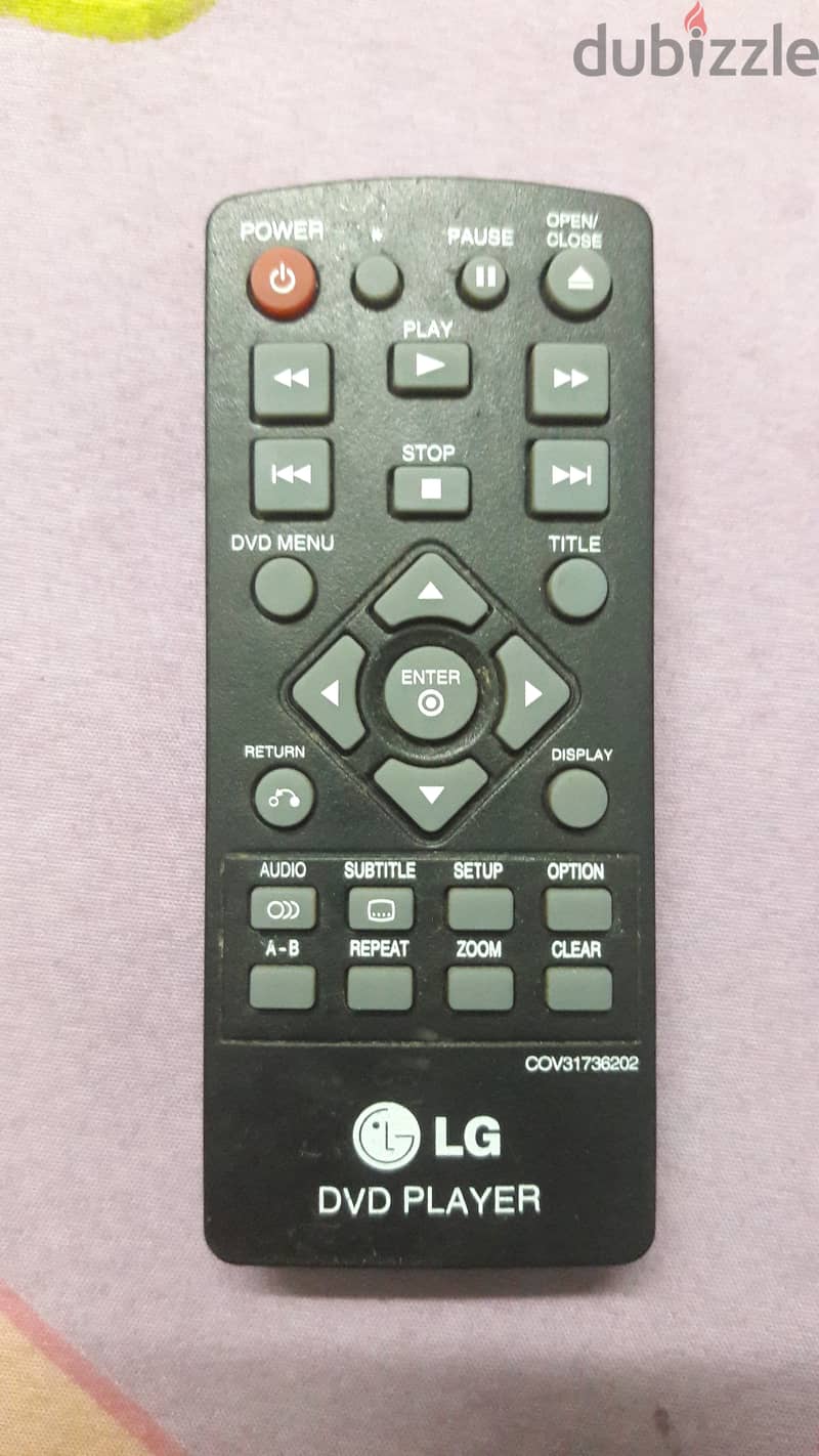 LG DVD PLAYER Original Remote 1