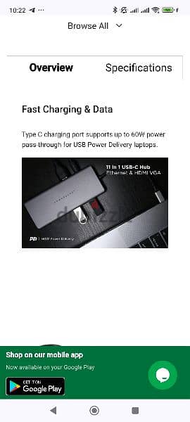 Powerology 11in1 USB-C Hub 60W Fast Charge Gray 1