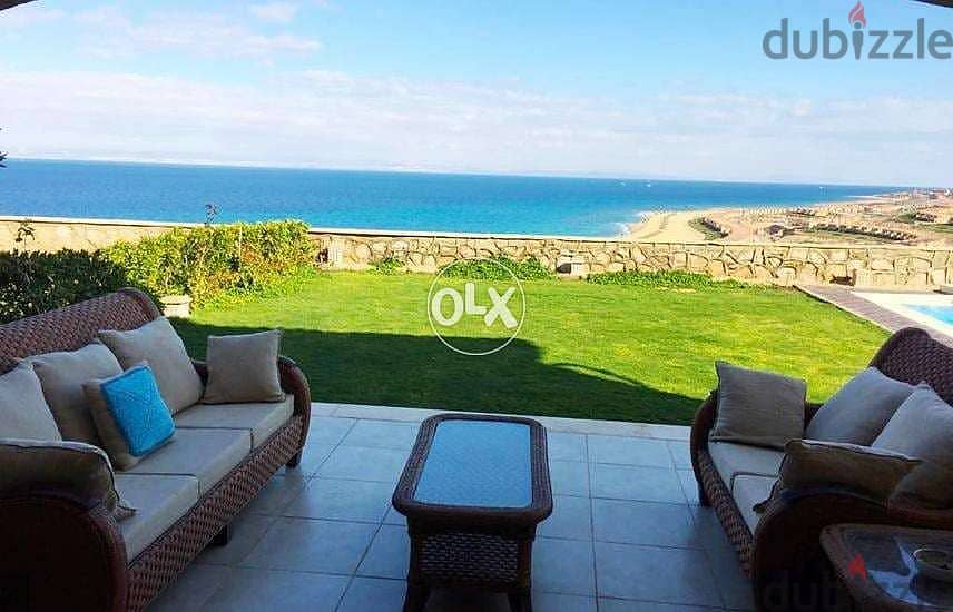 I own a fully finished 3-bedroom chalet, first row, overlooking the Lagoon in Ain Sokhna 0