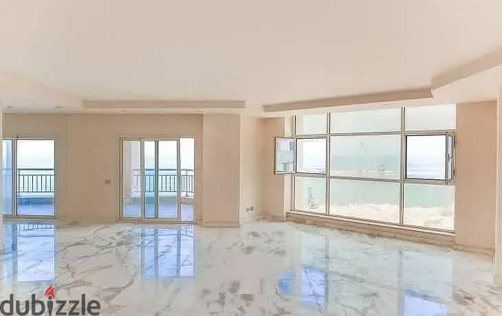 Luxury apartment for sale in El Alamein Towers, elegant finishing, imaginative panoramic view directly on the sea, with hotel services 4