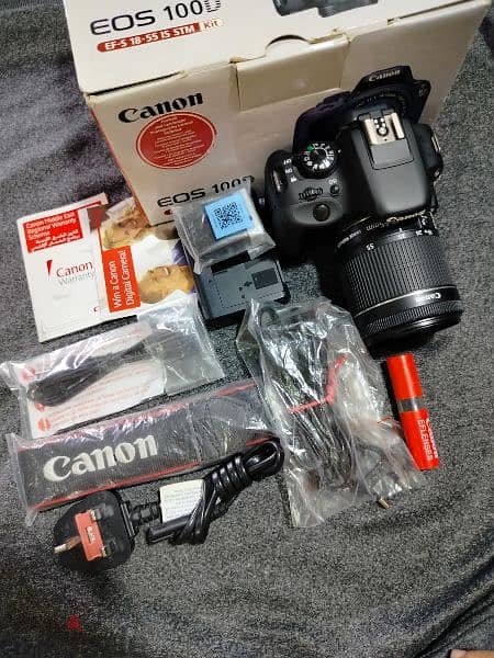 Canon 100D + Lens 18-55 STM DSLR بالكرتونة جديد 19