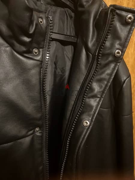 Black pump leather jacket  -  جاكت جلد بامب اسود - XXL 3