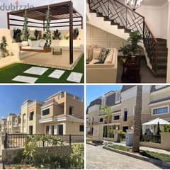 S villa for sale in New Cairo, Sarai Corner Compound, 3 floors, with a 42% discount for cash in installments, Sarai New Cairo