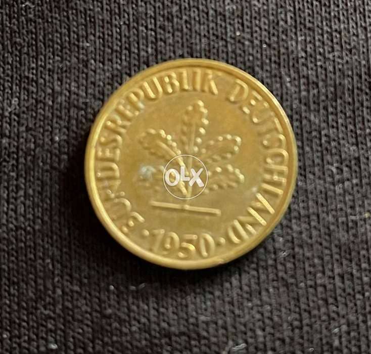 10 pfennig سنة 1950 deutsch 1