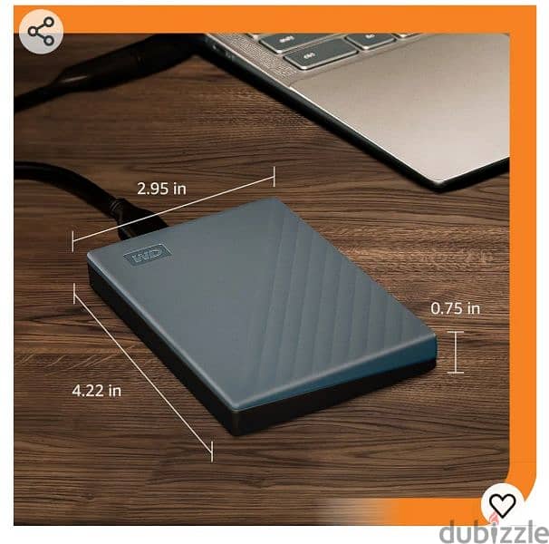 WD My Passport 5TB Portable Hard Drive, Works with USB-C-Silicon Grey 5