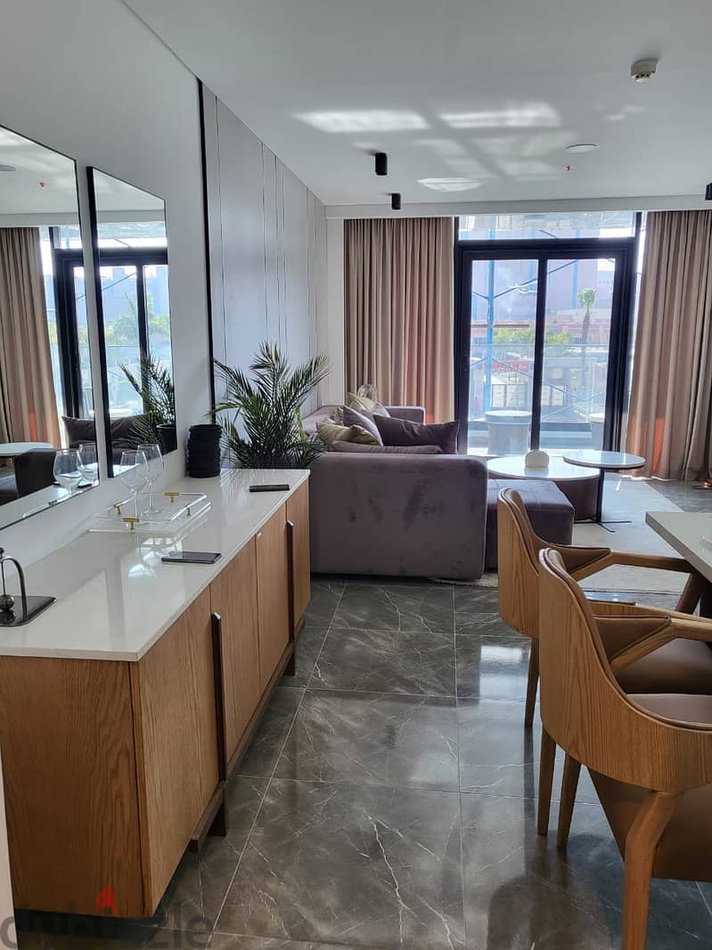 A fully finished hotel apartment for sale with air conditioners on Al Thawra Street directly from Marriott Residence Heliopolisشقة فندقية للبيع 2