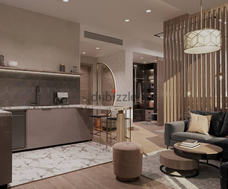 Apartment 107 meters, two rooms, with a 20% discount and payment up to 8 years, in the Fifth Settlement, in front of Hyde Park 2
