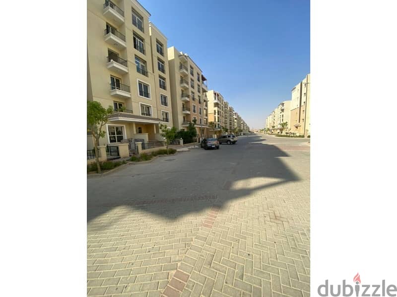 Apartment 105 sqm  with a down payment and one year’s installments, in a special location in Sarai compound  Al Mostakbal City 5