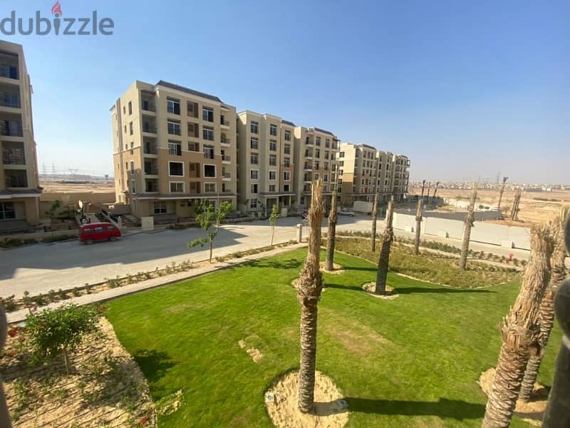 Apartment 105 sqm  with a down payment and one year’s installments, in a special location in Sarai compound  Al Mostakbal City 6