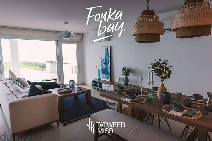 chalet for sale 3 bedrooms lagoon view || fully finished in fouka bay north coast ras el hekma by tatweer masr 4