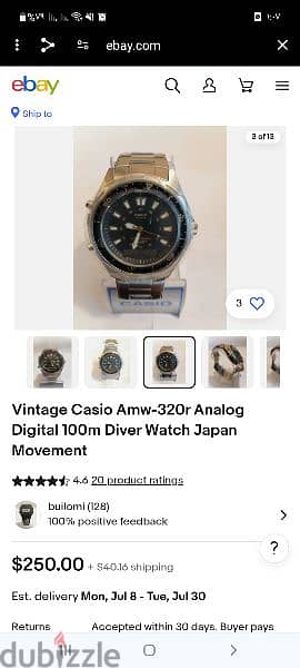 Casio watch original 6