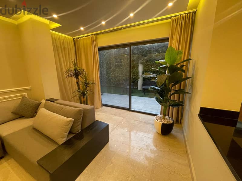 Ground Floor Apart With Garden -Frist Use - Fully furnished Lake View Residence New Cairo 2