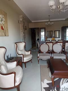 Apartment for rent in the Eighth District, 130 meters, 3 rooms and 2 bathrooms, first floor, super luxurious finishing, internet and natural gas. 0