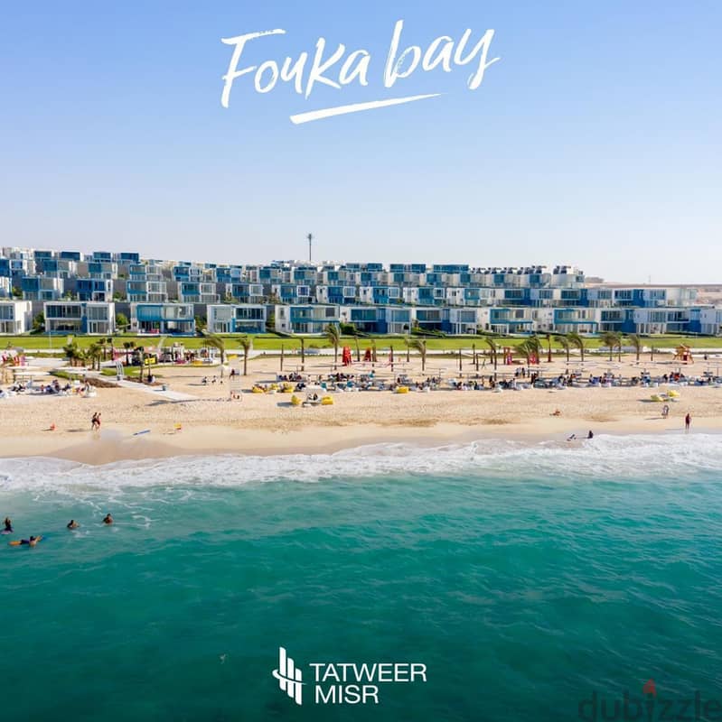 For sale chalet (two rooms), first row on the lagoon - fully finished - in Fouka Bay, North Coast, Ras El Hekma, FOUKA BAY, installments over 8 years 2