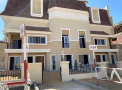 S Villa  for sale in Sarai Compound, 212 sqm (4 bedrooms),cash discount 42% landscape view (10% down payment and installments over 8 years). . . . . . . . . . .