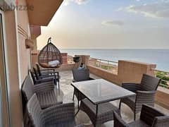 Chalet for sale directly on the sea, fully finished, in Telal Village, Ain Sokhna