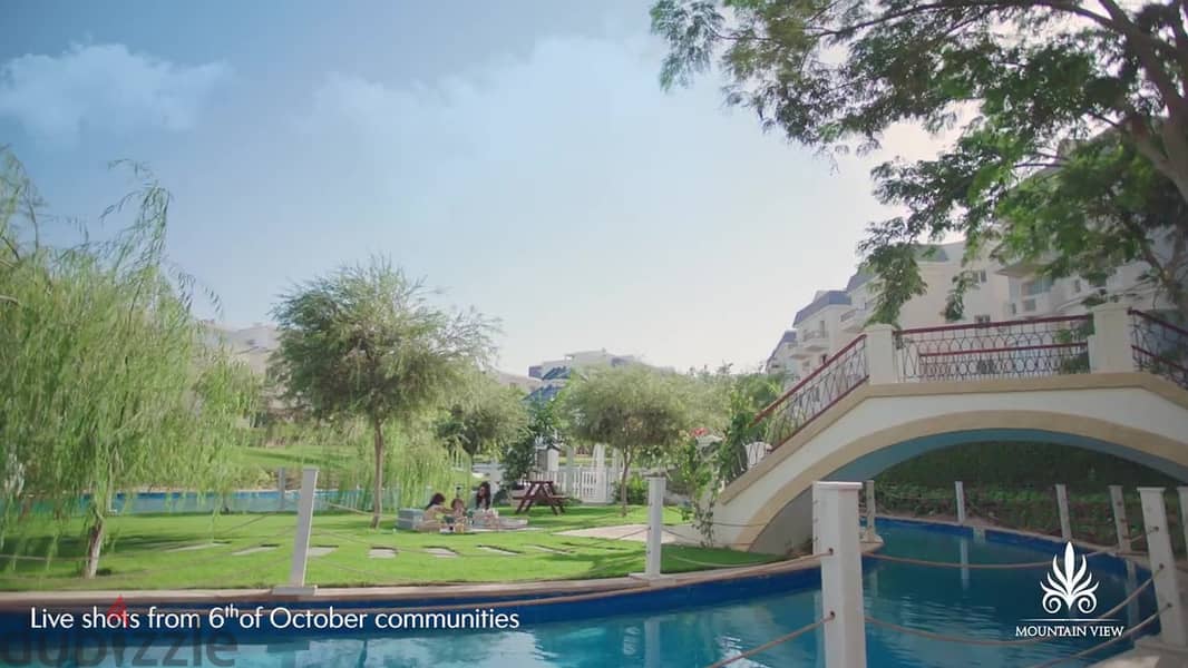 I-Villa Roof Corner 4rooms for sale in New Cairo, aliva Mountain View Compound, Mostakbal City, installments over 9 years, direct view on  lagoons 23