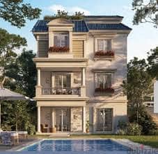 I-Villa Roof Corner 4rooms for sale in New Cairo, aliva Mountain View Compound, Mostakbal City, installments over 9 years, direct view on  lagoons 27
