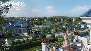 I-Villa Roof Corner 4rooms for sale in New Cairo, aliva Mountain View Compound, Mostakbal City, installments over 9 years, direct view on  lagoons 36