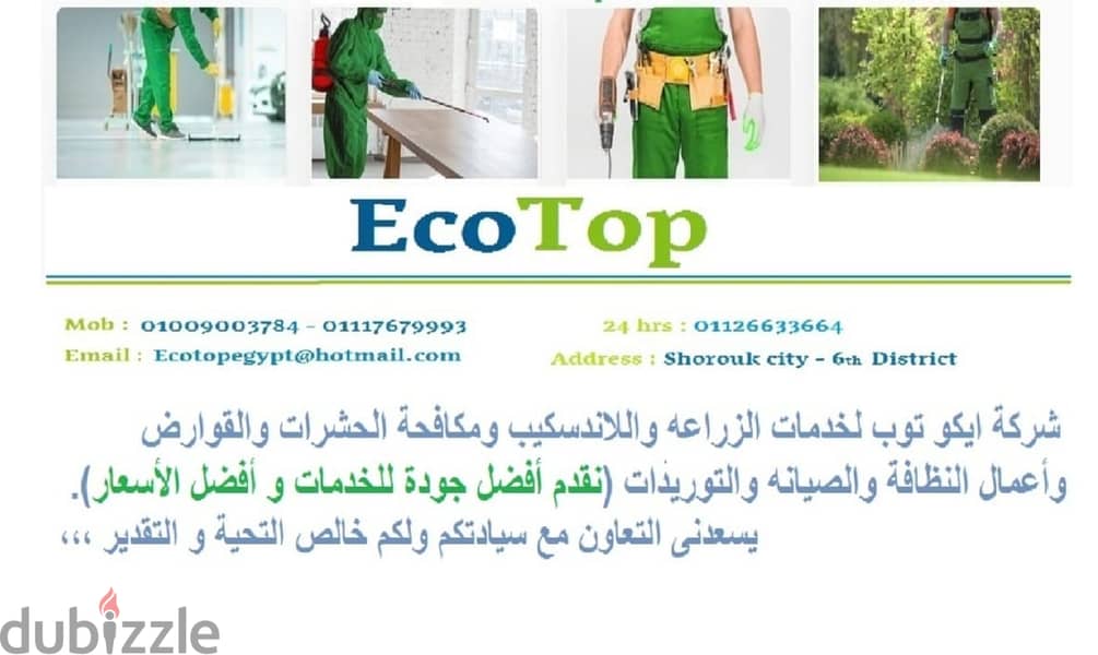 شركة ايكو توب EcoTop لخدمات مكافحة الحشرات الزاحفة و الطائرة و القوارض 3