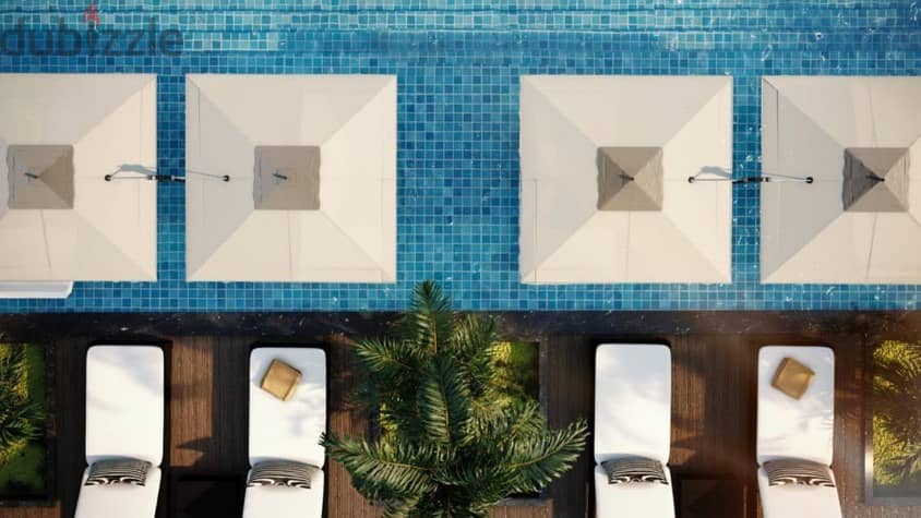 شقة 163 متر 3 غرف تطل على حمام السباحة بمقدم 5% في كمبوند ديجويا الشيخ زايد 1
