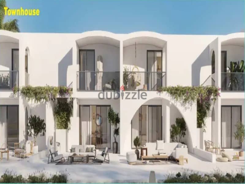own a townhouse with a private garden area of 210 meters in Ras Al-Hikma,fully finished, with a 5% down payment in a company | Tatweer Misr | salt 1