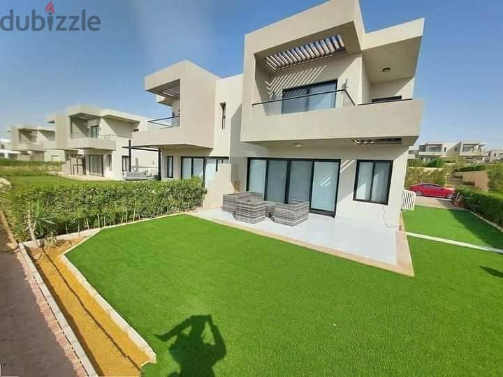 fully finished villa for sale in azha north coast - فيلا للبيع متشطبة بالتكيفات على كريستال لاجون 10