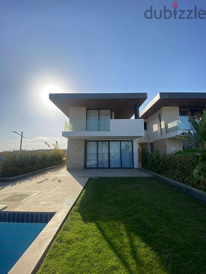 fully finished villa for sale in azha north coast - فيلا للبيع متشطبة بالتكيفات على كريستال لاجون 11