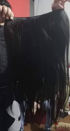 اكستينشن شعر طبيعي هندي طبيعي من براند wig shop  جديده ٦٠ سم ١٥٠ جرام