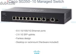 Cisco SG350-10 10port Gigabit Managed Switch s سيسكو شوتش 10 بورت