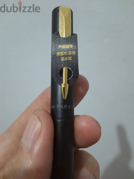 قلم باركر اصلي حبرParker Frontier Matte Black Gold Nib GT Fountain Pen 2