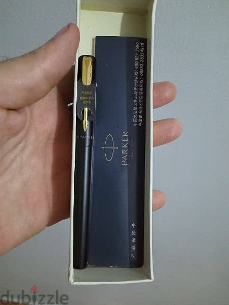 قلم باركر اصلي حبرParker Frontier Matte Black Gold Nib GT Fountain Pen 3