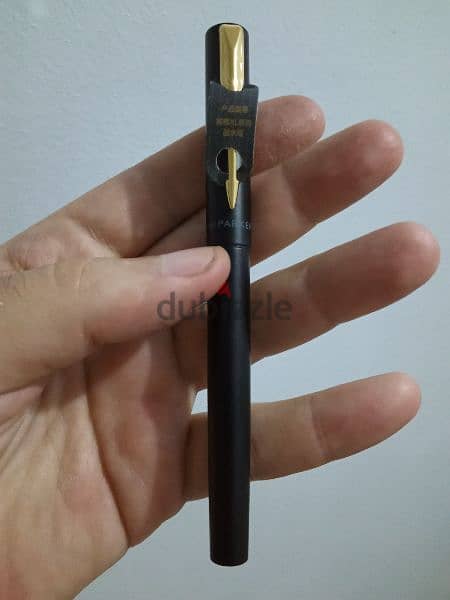 قلم باركر اصلي حبرParker Frontier Matte Black Gold Nib GT Fountain Pen 4