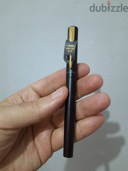 قلم باركر اصلي حبرParker Frontier Matte Black Gold Nib GT Fountain Pen 7