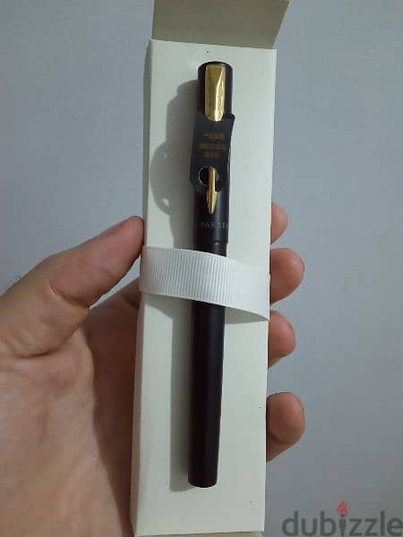قلم باركر اصلي حبرParker Frontier Matte Black Gold Nib GT Fountain Pen 11
