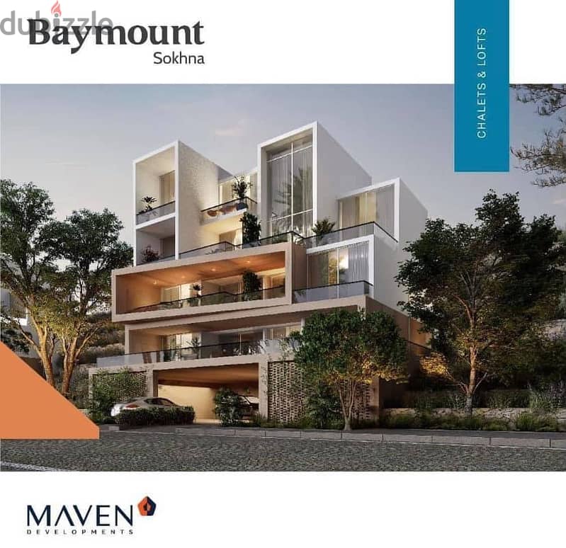 Chalet for sale at Baymount ain el sokhna | fully  Finished | with kitchen & AC`S | prime location | installments 1