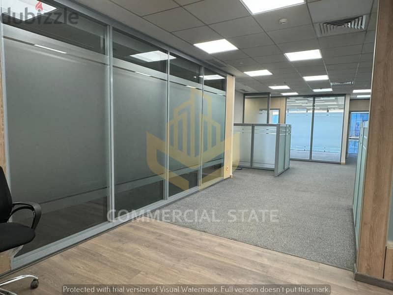 مكتب جاهز للايجار بالقطاع الاول-التجمع-Finished Office 600m for Rent 4