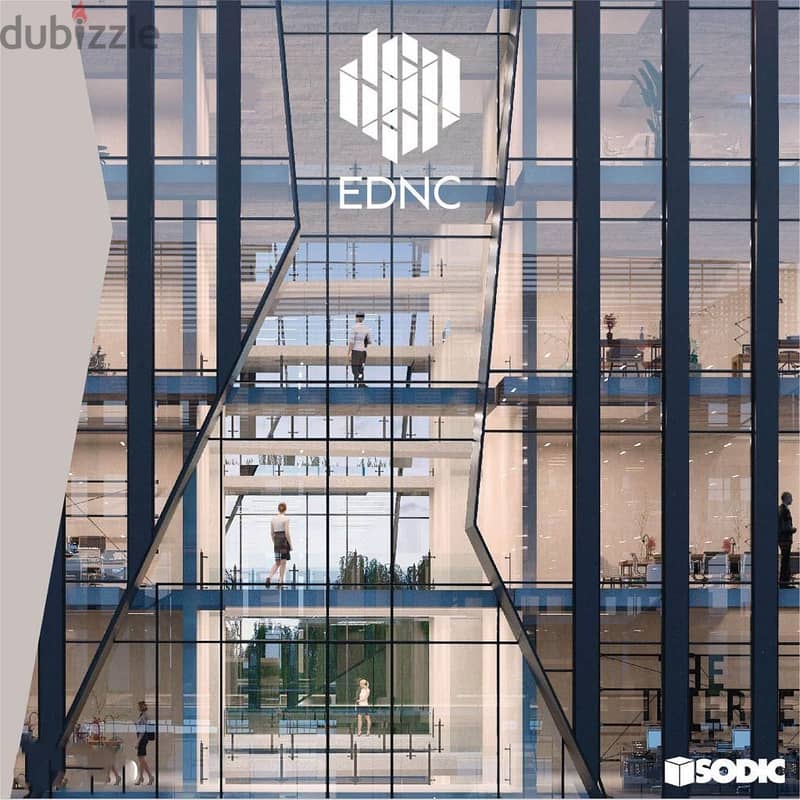 office for sale in EDNC Sodic new cairo التجمع الخامس fully finished 189m2 first floor 1