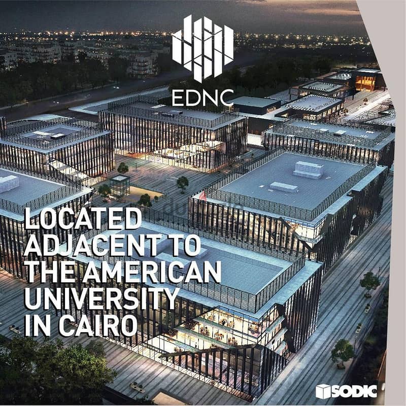 office for sale in EDNC Sodic new cairo التجمع الخامس fully finished 189m2 first floor 5