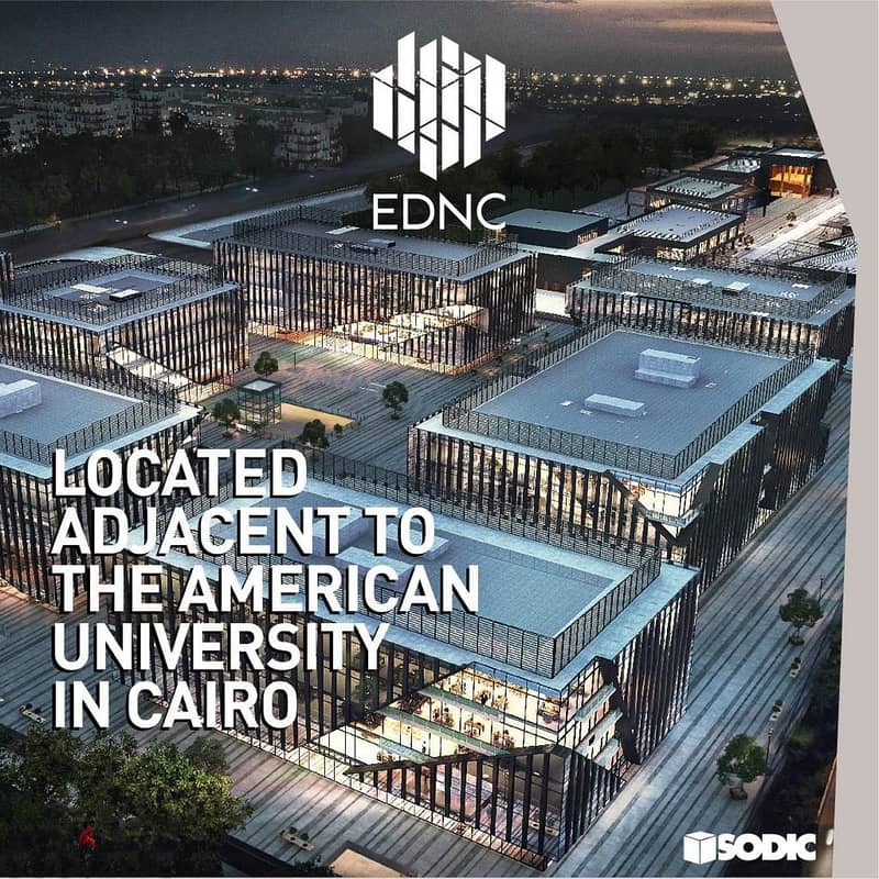 office for sale in EDNC Sodic new cairo التجمع الخامس core and shell 125m2 first floor 4