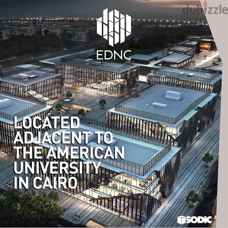 office for sale in EDNC Eastown Sodic new cairo التجمع الخامس  سوديك القاهرة الجديدة  core and shell 70m2 first floor 5