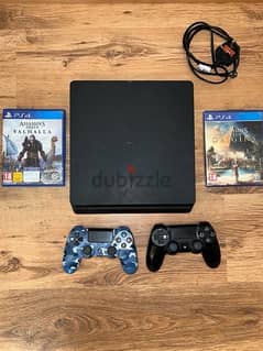 playstation4 with 2 orginal controllers and 2 games 0