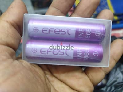 بطاريات فيب متبرشمة ١٨٦٥٠ 18650 vape battery efest