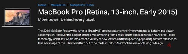 MacBook Pro (Retina, 13-inch, Early 2015)