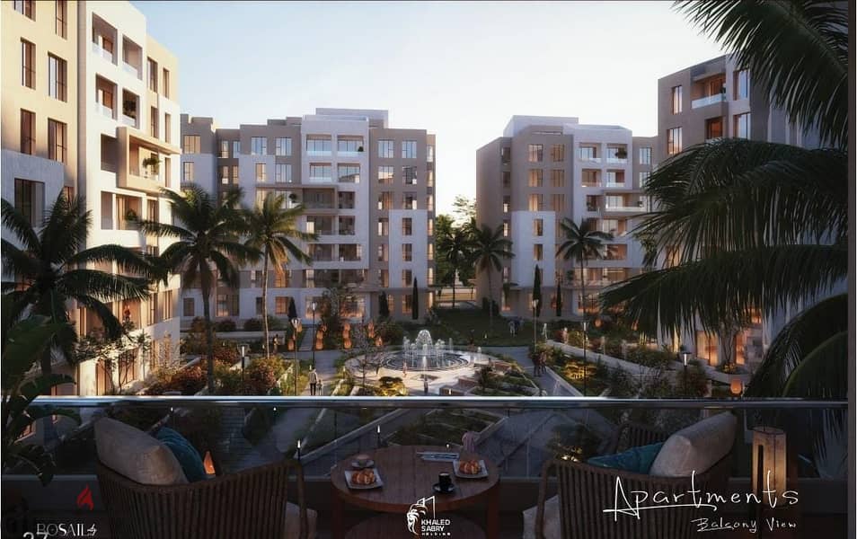 Townhouse 268 meters with garden 78 meters Overlooking Landscape & Lagoon in Khaled Sabry Compound 6