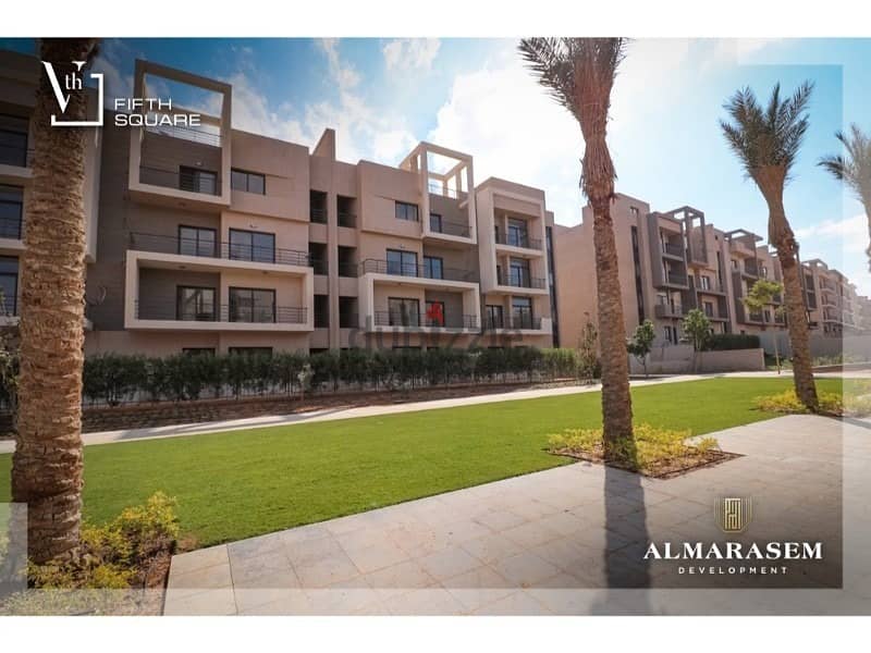 The lowest price for an apartment183m fully finished with Acs in al marasem fifth square with installments 10