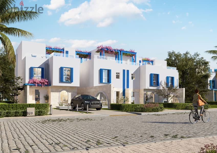 Fully finished townhouse for sale with private beach on the lagoon in Naia Bay. . Ras El-Hekma 1