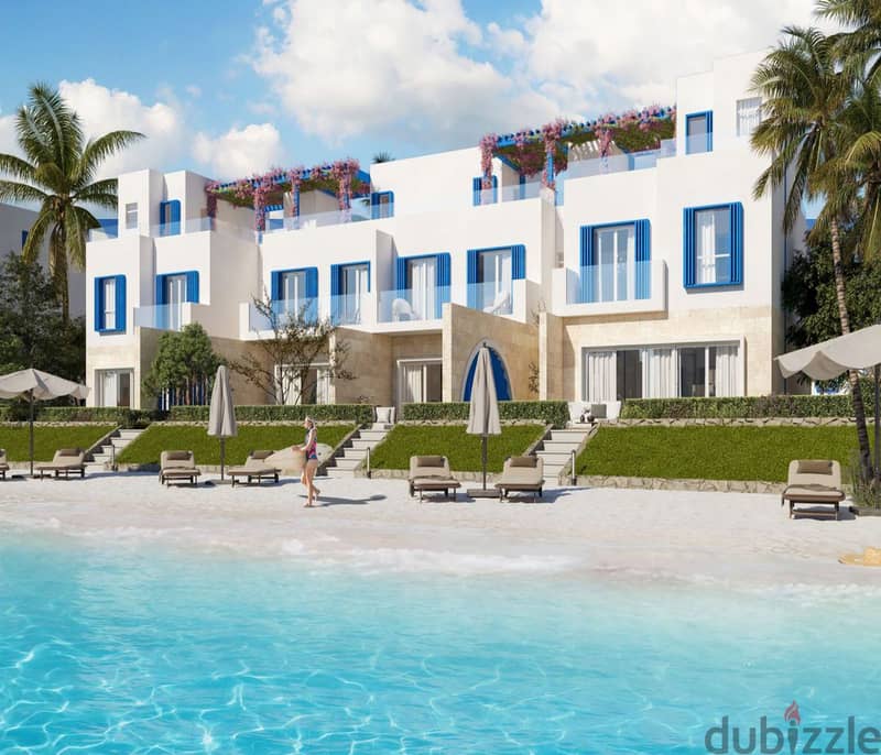 Fully finished townhouse for sale with private beach on the lagoon in Naia Bay. . Ras El-Hekma 2