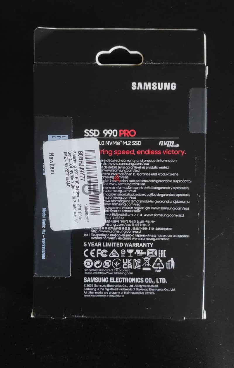 Samsung 990 pro 2tb, High performance Nvme ssd 0